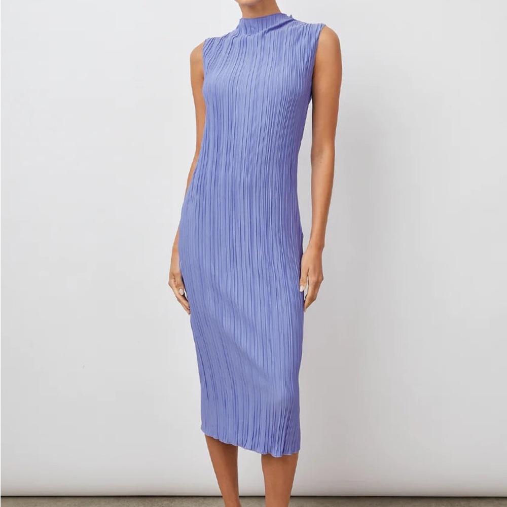Rails Lavender Pleated Midi Dress